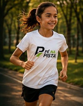Menina correndo no parque