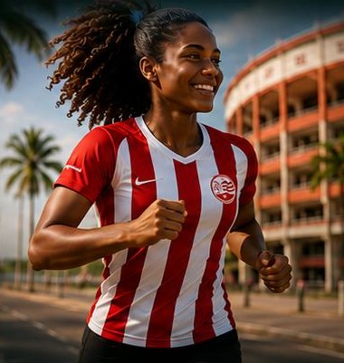 Corredora com camisa do Náutico