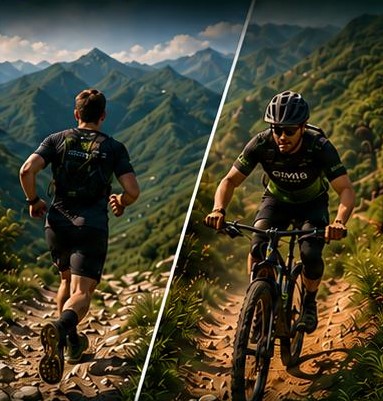 Trail run e mountain bike na serra